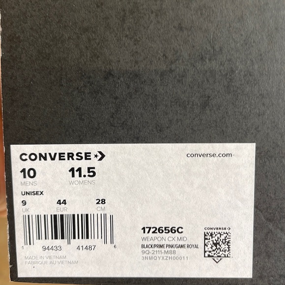 Converse 172656C
WEAPON CX MID
BLACK/PRIME PINK/GAME ROYAL
Men’s sneakers - Picture 15 of 16